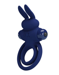 Pretty Love - Darey - Rabbit Cock Ring - Tiefblau