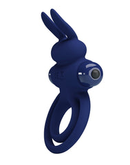 Pretty Love - Darey - Rabbit Cock Ring - Tiefblau