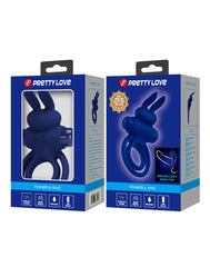 Pretty Love - Darey - Rabbit Cock Ring - Tiefblau