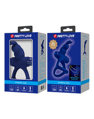 Pretty Love - Luchito - Rabbit Cock Ring - Tiefblau