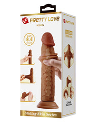 Pretty Love - Keon - Sliding Skin Realistic Dildo 21,4cm - Braun