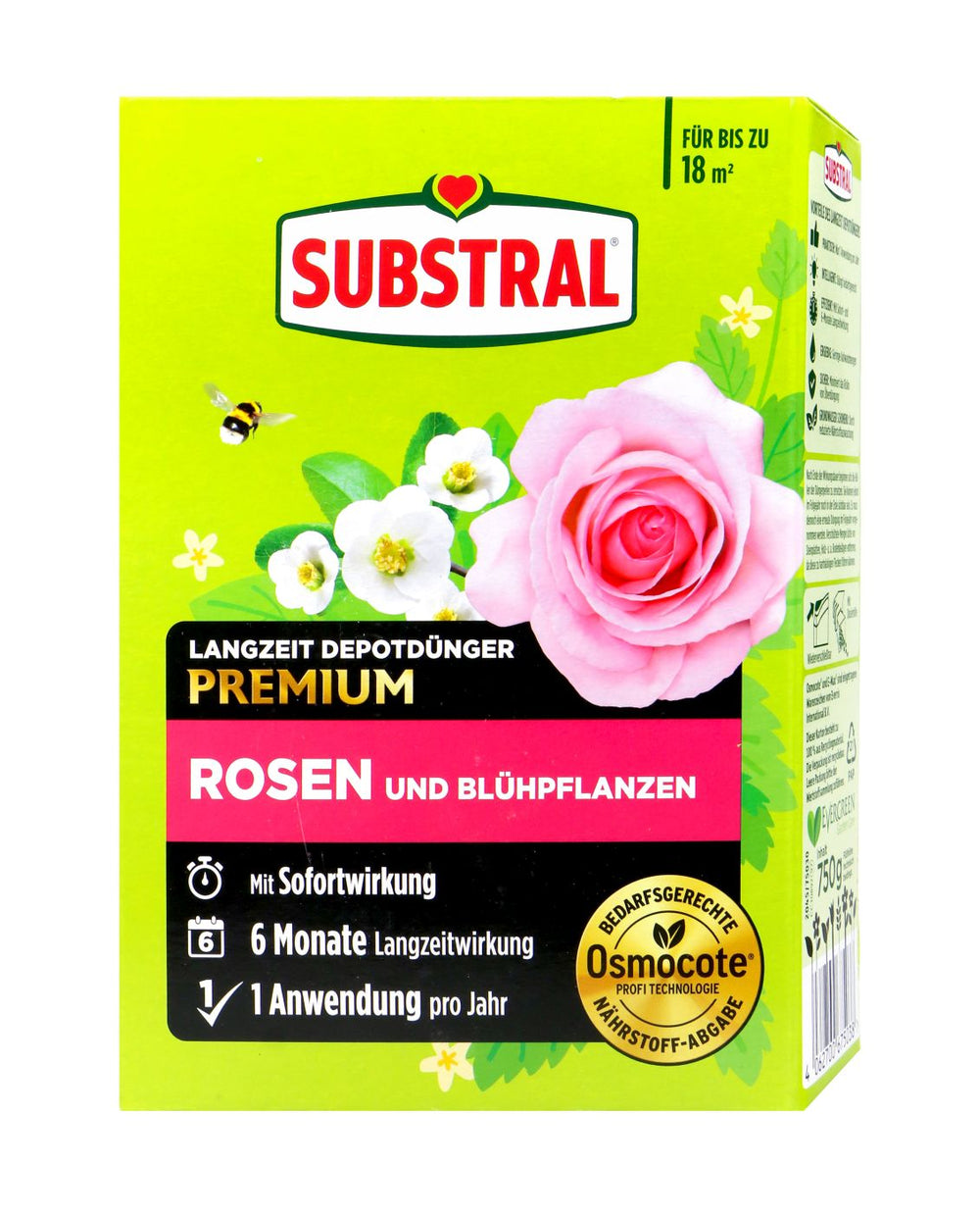 Substral Langzeitdünger Depotdünger Rosen + Blühpflanzen, 750 g