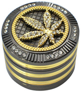 Metall Grinder Golden Leaf, 52mm, 4tlg.