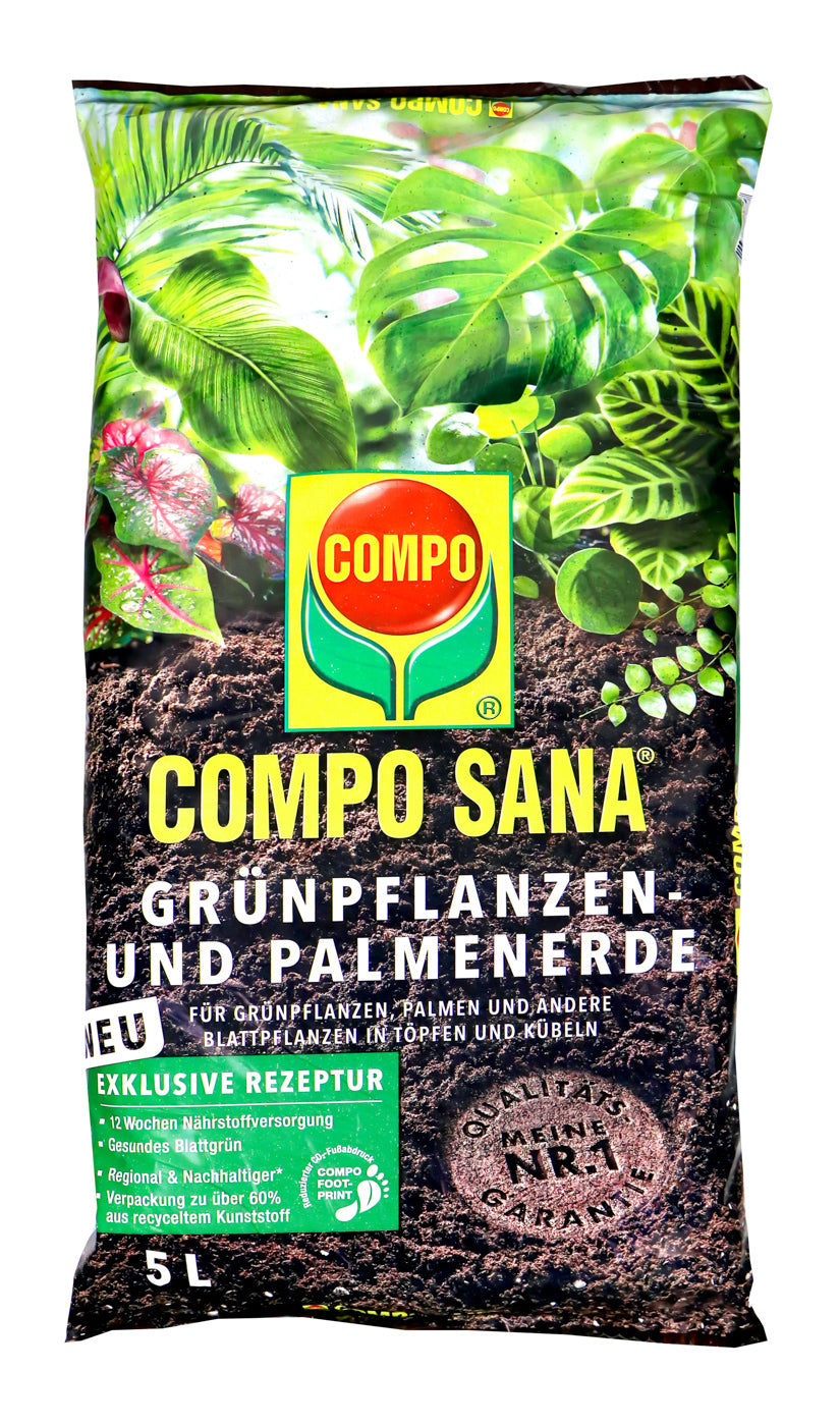 Compo Sana Grünpflanzen- und Palmenerde, 5 l