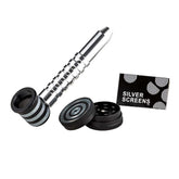 Purpfeife Set Sllber, Metall - 24 Stk
