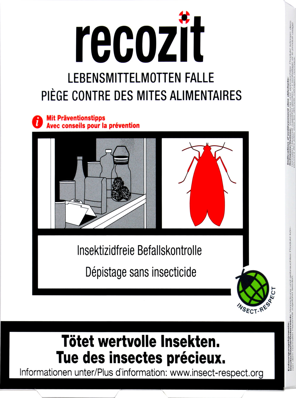Recozit Lebensmittel Mottenfalle, 2 er