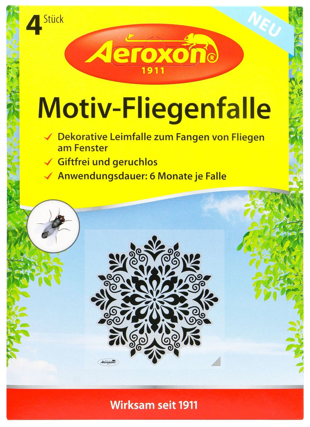 Aeroxon Motiv-Fliegenfalle, Fenster, 4 er