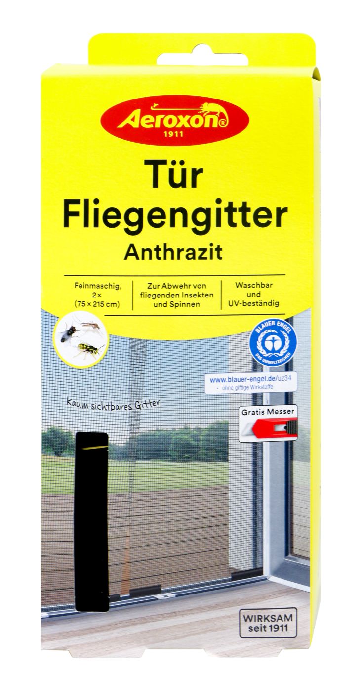 Aeroxon Tür-Fliegengitter 75 x 215 cm, 2 er