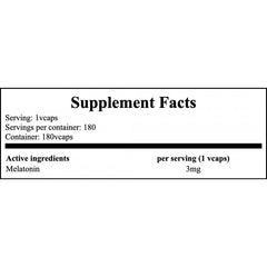 Melatonin 3mg - 180vcaps.