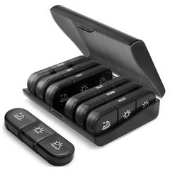 3x7 Medikamentenbox Travel, schwarz