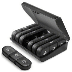 3x7 Medikamentenbox Travel, schwarz
