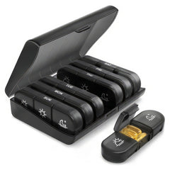 3x7 Medikamentenbox Travel, schwarz