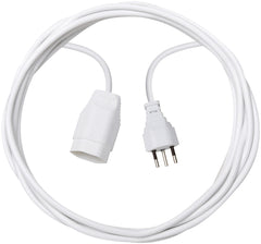 Kunststoff Verlängerungskabel, T12 Stecker, T13 Kupplung, Kabel 3m H05VV-F 3G1,0 weiss *CH* - Produktbild