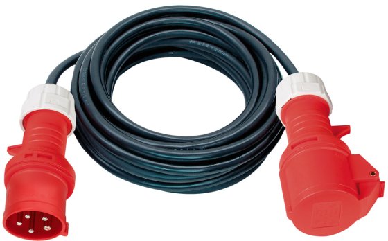 CEE Verlängerungskabel 5-polig 400V/32A, 25m H07RN-F 5G4,0 schwarz IP44 - Produktbild