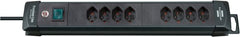 Premium-Line Steckdosenleiste 8-fach schwarz 3m H05VV-F 3G1,5 *CH* - Produktbild