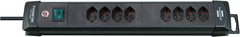 Premium-Line Steckdosenleiste 8-fach schwarz 3m H05VV-F 3G1,5 *CH* - Produktbild