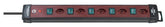 Premium-Line Technik Steckdosenleiste 5-fach schwarz/bordeaux 3m H05VV-F 3G1,5 einzeln schaltbare Steckdosen *CH* - Produktbild