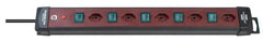 Premium-Line Technik Steckdosenleiste 5-fach schwarz/bordeaux 3m H05VV-F 3G1,5 einzeln schaltbare Steckdosen *CH* - Produktbild