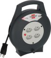 VL-X Vario-Line Kabelbox, 4-fach, schwarz/lichtgrau, Kabel 10m H05VV-F 3G1,0 *CH* - Produktbild