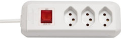 cleverLINE Steckdosenleiste 3-fach weiss 1,5m H05VV-F 3G1,0 mit Schalter *CH* - Produktbild