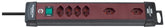 Premium-Line Technik Steckdosenleiste 4+2-fach schwarz/bordeaux 3m H05VV-F 3G1,5 2 Steckdosen mit spezieller 90°- Steckdosenanordnung *CH* - Produktbild
