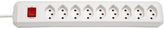 cleverLINE Steckdosenleiste 9-fach weiss 2m H05VV-F 3G1,0 mit Schalter *CH* - Produktbild