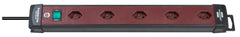 Premium-Line Technik Steckdosenleiste 5-fach schwarz/bordeaux 3m H05VV-F 3G1,5 *CH* - Produktbild