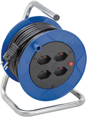 BAT ST 180 Kabelrolle, 4x Steckdose T13, Stecker T12, 15m H05VV-F 3G1,0 schwarz - Produktbild