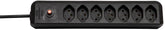 cleverLINE Steckdosenleiste 7-fach schwarz 2m H05VV-F 3G1,0 *CH* - Produktbild