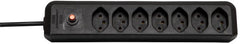 cleverLINE Steckdosenleiste 7-fach schwarz 2m H05VV-F 3G1,0 *CH* - Produktbild