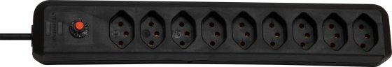 cleverLINE Steckdosenleiste 9-fach schwarz 2m H05VV-F 3G1,0 *CH*
- Produktbild
