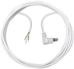 Anschlusskabel 2-polig/3-polig mit Winkelstecker 3m weiß H05VV-F 3G1,0 *CH* - Produktbild
