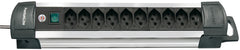 Premium-Alu-Line Steckdosenleiste 10-fach 3m H05VV-F 3G1,5 *CH* - Produktbild