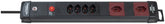 Premium-Line Technik Steckdosenleiste 4+2-fach schwarz/bordeaux 3m H05VV-F 3G1,5 2 Steckdosen mit spezieller 90°- Steckdosenanordnung *CH* - Produktbild