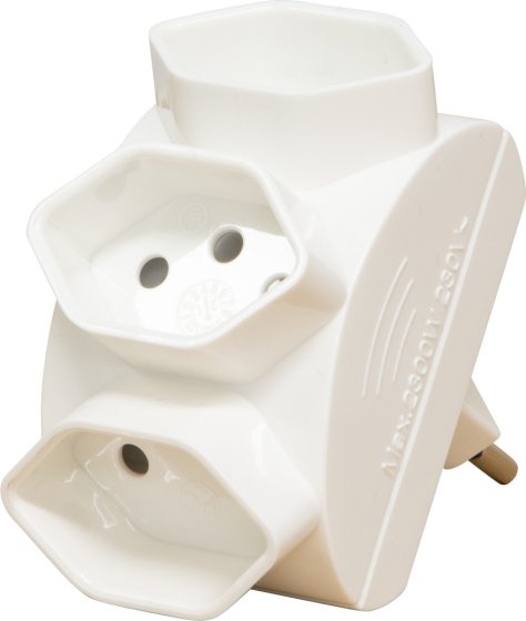 Abzweigstecker 3-fach sternförmig weiss *CH* - Produktbild