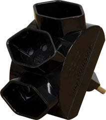 Abzweigstecker 3-fach sternförmig schwarz *CH* - Produktbild