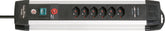 Premium-Alu-Line Steckdosenleiste mit USB-Ladefunktion 6-fach 3m H05VV-F 3G1,5 *CH* - Produktbild