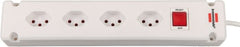 Bremounta Steckdosenleiste 4-fach weiss 3m H05VV-F, 3G1,0 mit Schalter *CH* - Produktbild