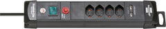 Premium-Line Steckdosenleiste mit 2x USB-Ladefunktion 4-fach schwarz 3m H05VV-F3G1,5 *CH* - Produktbild