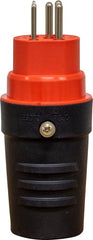 Stecker T15, 230V/400V/10A, rot/schwarz, IP55 - Produktbild