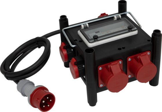 Kompakter Stromverteiler BSV 3/32 SI, 1x CEE 400/32A, 2x CEE 400V/16A, 2x T23 (IP55) *CH* - Produktbild