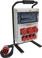 Stromverteiler BSV 4/32 FI+LS, 1x CEE 400/32A, 2x CEE 400V/16A, 4x Steckdosen T25 (IP55) *CH* - Produktbild