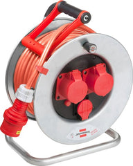 Garant SK 320 Kabelrolle, 1x Steckdose T25 (IP55), 2x CEE-Steckdosen 400V/16A, CEE-Stecker 400V/16A, 40m AT-N07V3V3-F 5G2,5 orange - Produktbild