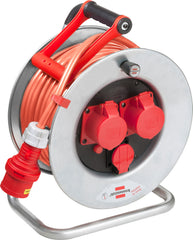 Garant SK 320 Kabelrolle, 1x T25 (IP55), 2x CEE 400V/16A, CEE-Stecker 400V/16A, 40m AT-N07V3V3-F 5G2,5 orange - Produktbild