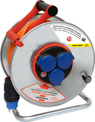 Garant SK 290 + Bretec Kabelrolle, 3x T13, Stecker T13, Kabel 50m AT-N07V3V3-F 3G1,5 orange, CH Stecksystem IP55 - Produktbild