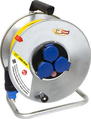 BAT SK 290 Kabelrolle, 3x Steckdose T13, Stecker T13, 33m AT-N07V3V3-F 3G1,5 gelb, CH Stecksystem IP55 - Produktbild