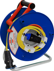 Gerätekabelrolle Super Solid G 290 + Bretec, T13 Kupplung, T13 Stecker, 33m AT-N07V3V3-F 3G1,5 gelb, CH Stecksystem IP55 - Produktbild