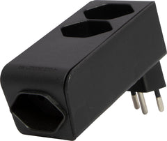 cleverLINE Abzweigstecker 2+1 fach schwarz, drehbar bis 300° mit Aufhänger *CH*
- Produktansicht