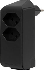 cleverLINE Abzweigstecker 2+1 fach schwarz, drehbar bis 300° mit Aufhänger *CH*
- Produktbild