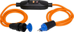 Verlängerungsleitung mit FI, 0.5m+0.5m N07V3V3-F3G1.5 orange IP55 *CH* - Produktbild